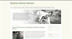 Desktop Screenshot of montanawomenshistory.org